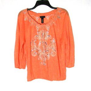 Inc International Concepts  Women's Metallic top M